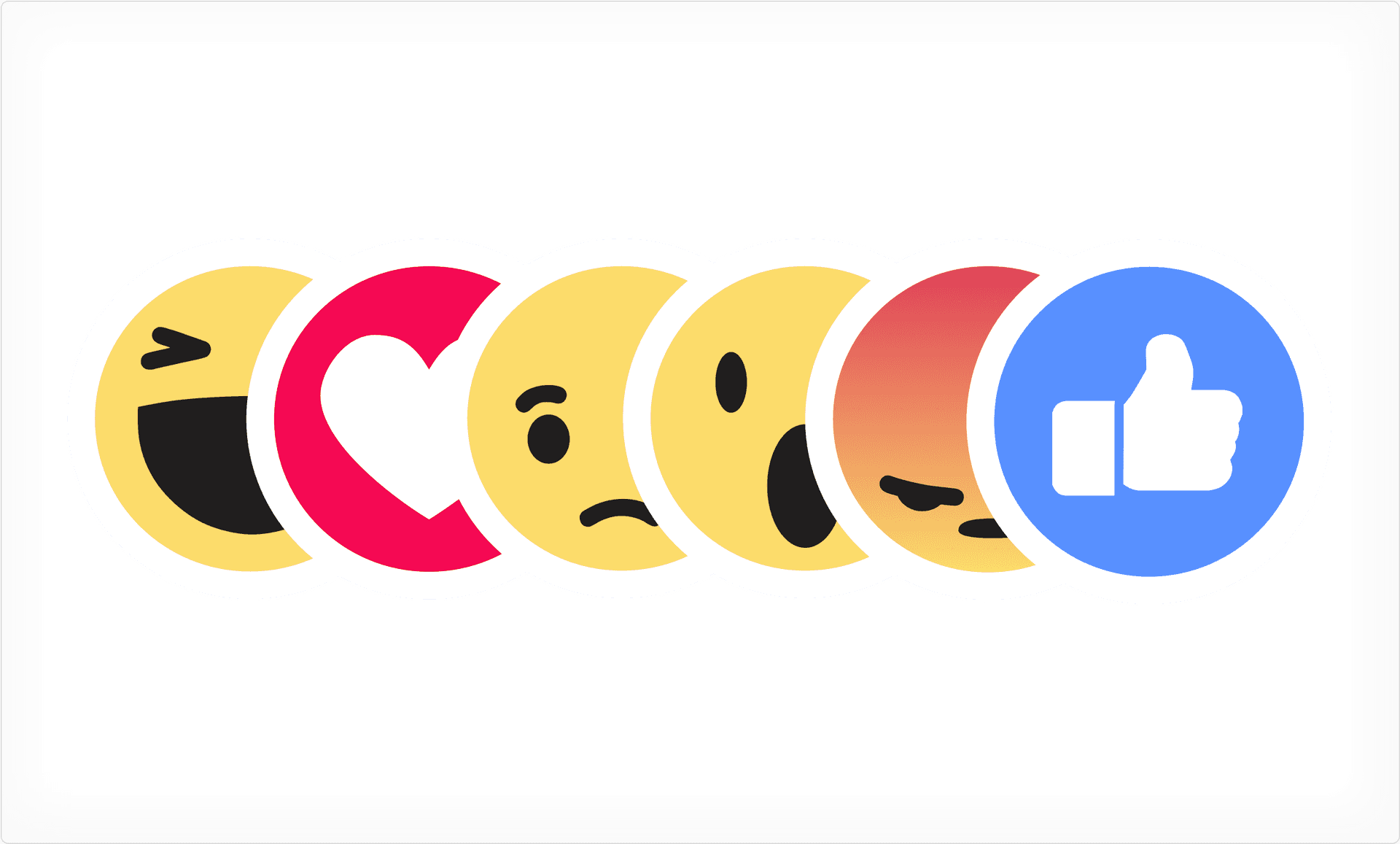 Facebook Reactions Set PNG image