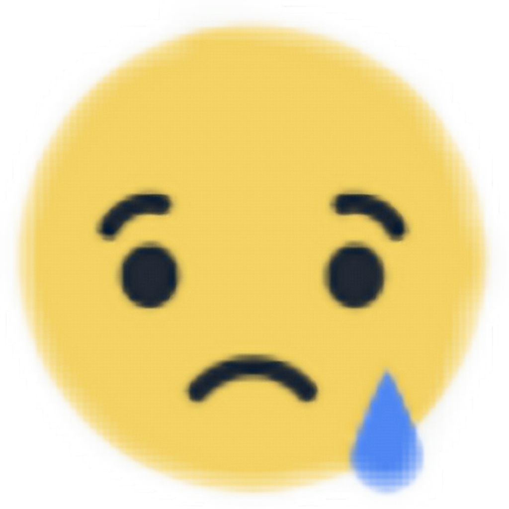 Facebook Sad Reaction Emoji PNG image