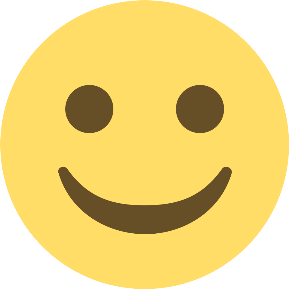 Facebook Slightly Smiling Face Emoji PNG image