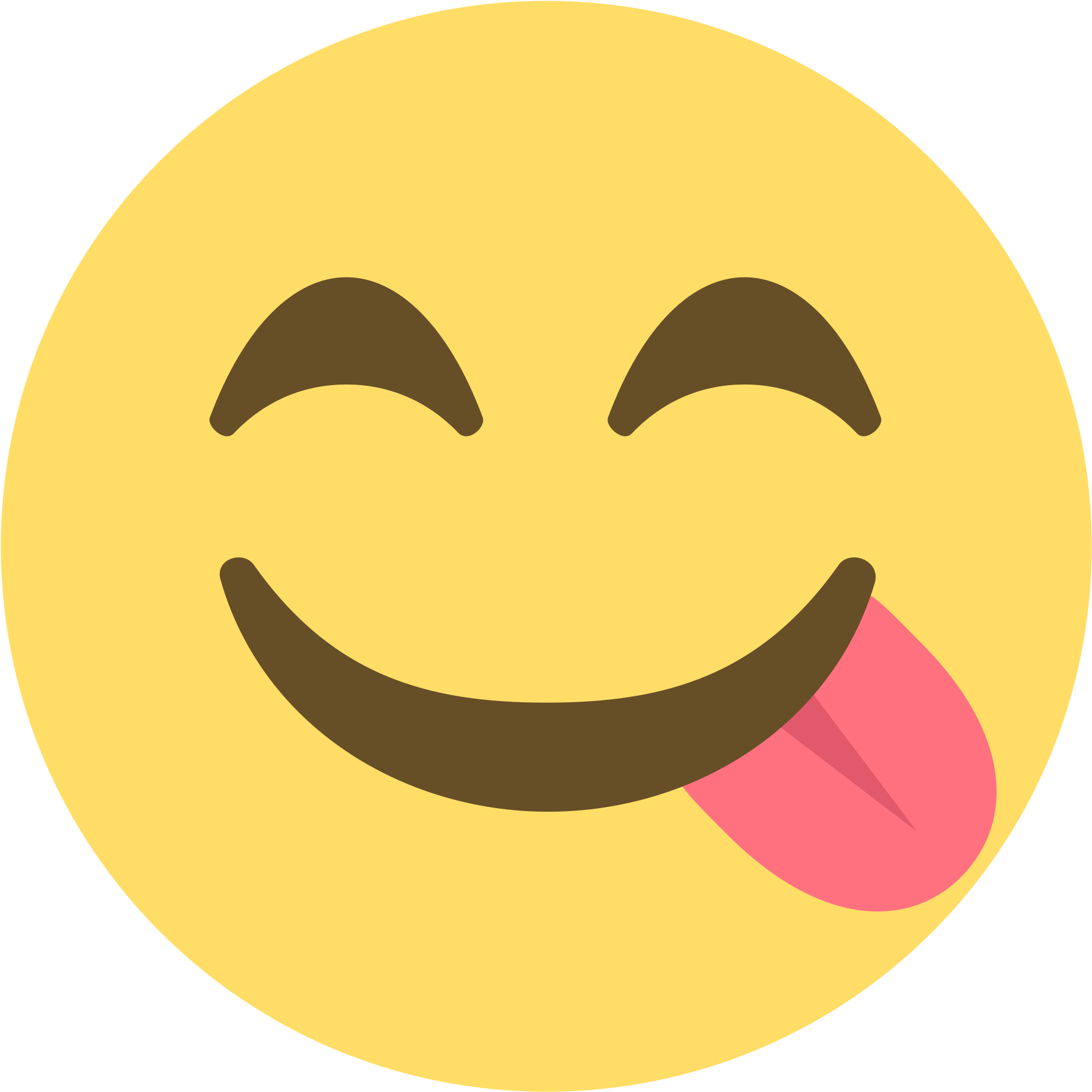 Facebook Smiling Face With Tongue Out Emoji PNG image