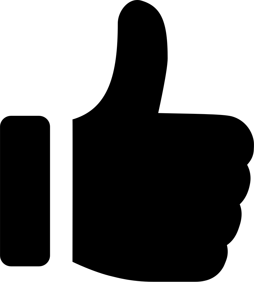 Facebook Thumb Up Icon Black PNG image