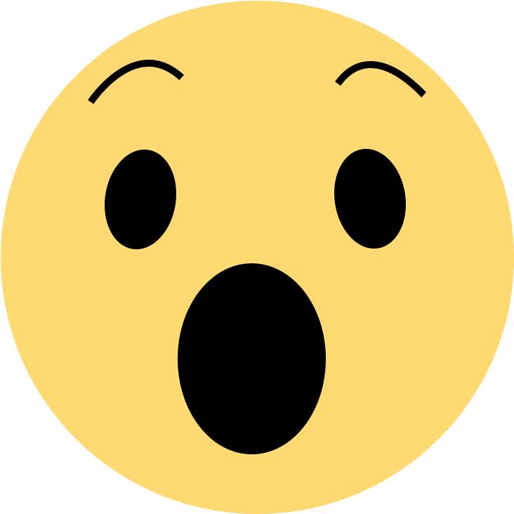 Facebook Wow Reaction Emoji PNG image