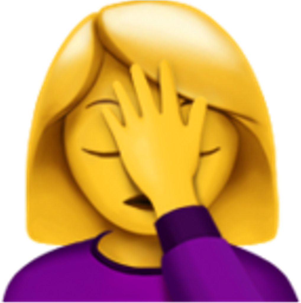 Facepalm Emoji Graphic PNG image