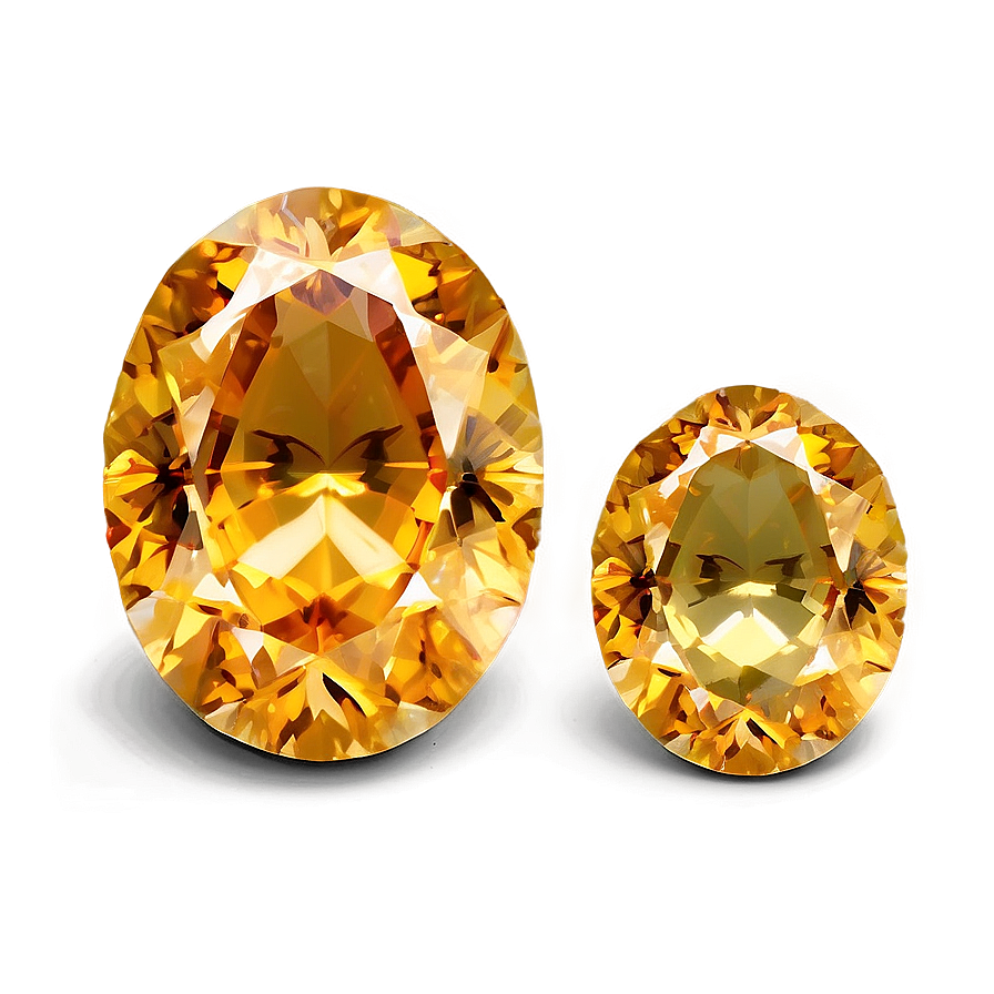 Faceted Citrine Jewel Png Caj30 PNG image