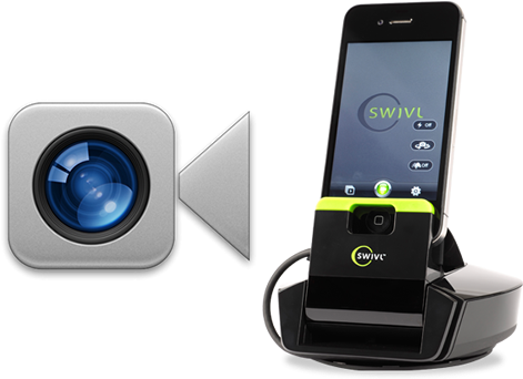 Facetime Iconand Swivl Robot Device PNG image