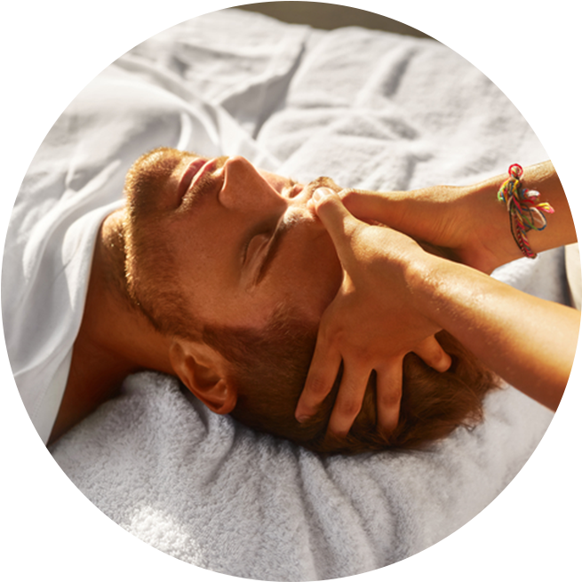 Facial Massage Relaxation Man PNG image