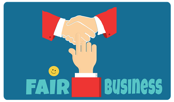 Fair Business Handshake Illustration PNG image