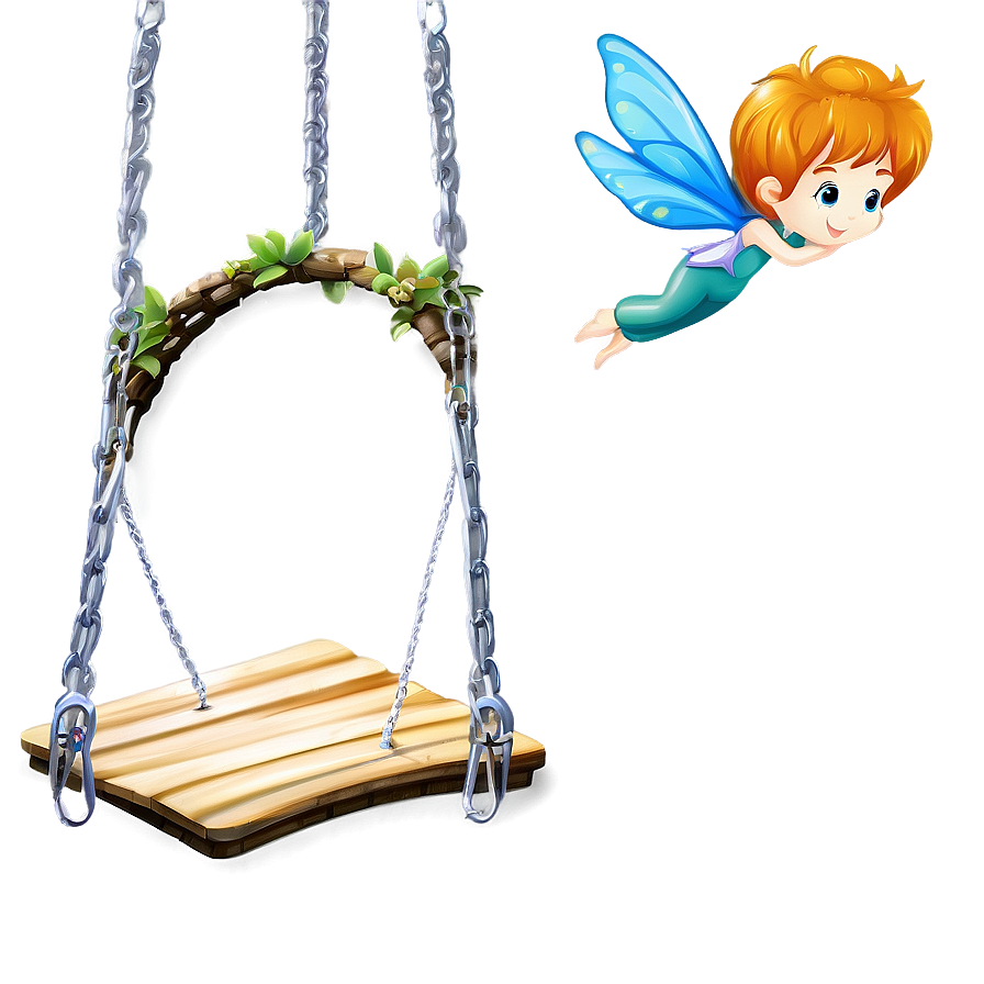 Fairy On A Swing Png 05062024 PNG image