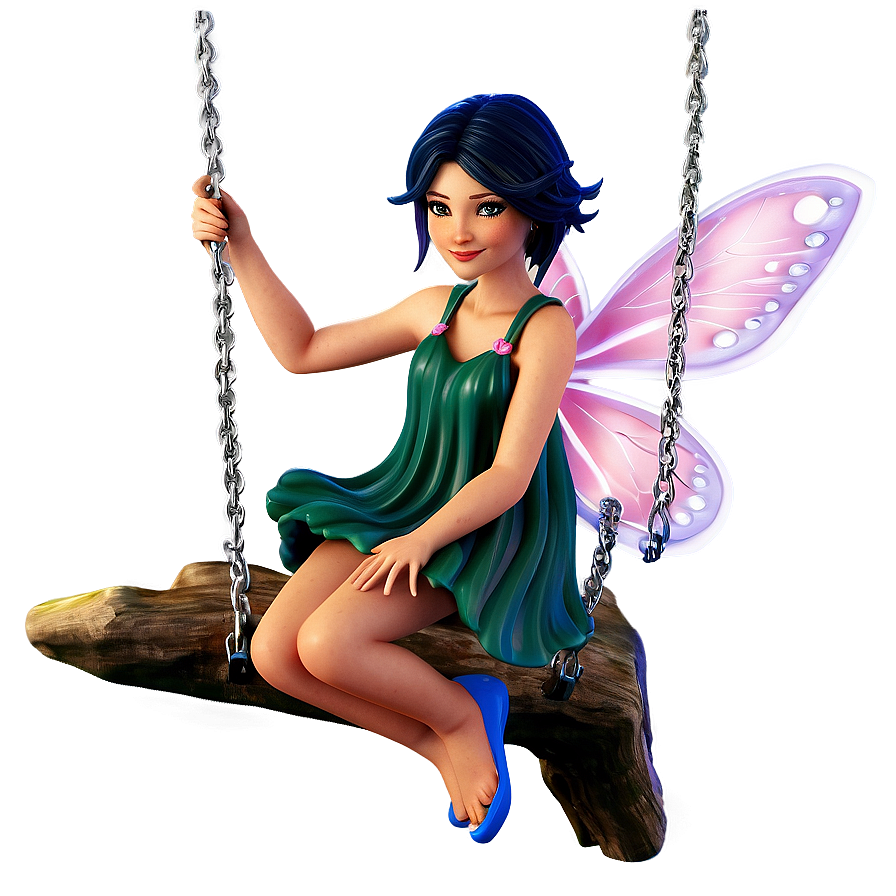 Fairy On A Swing Png 05062024 PNG image