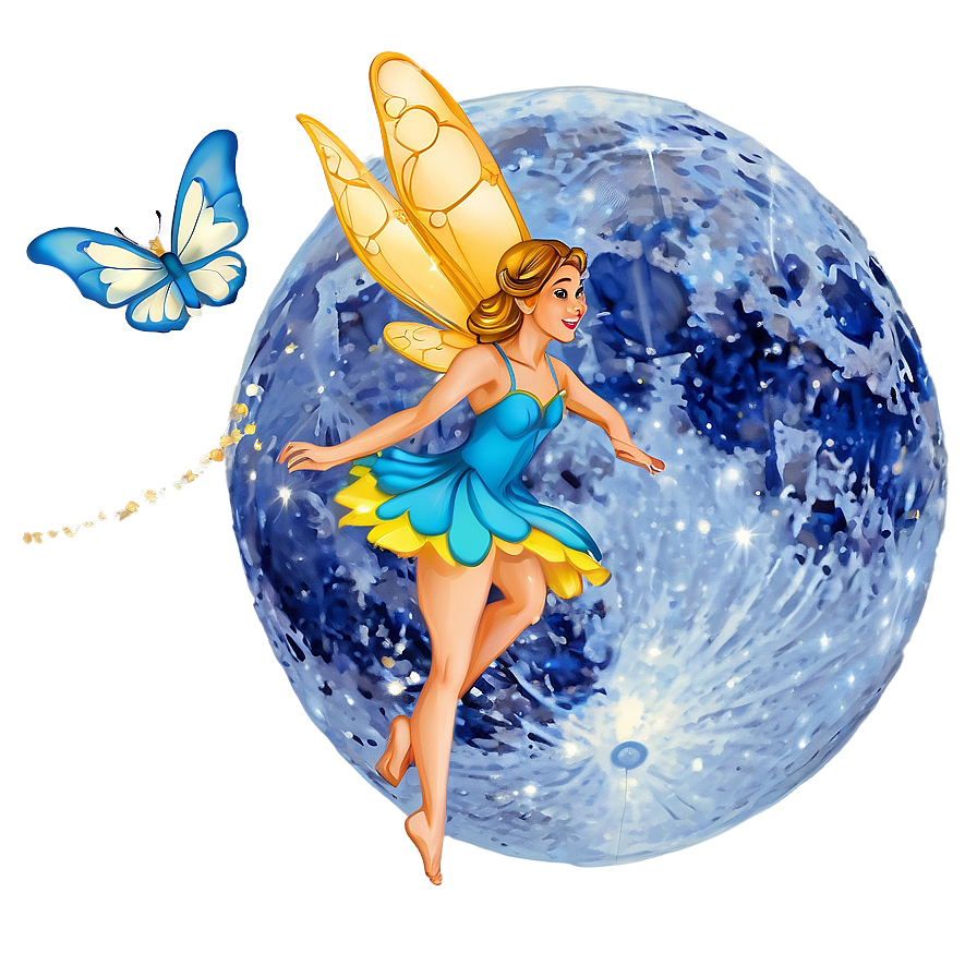 Fairy Under A Full Moon Png Eur18 PNG image