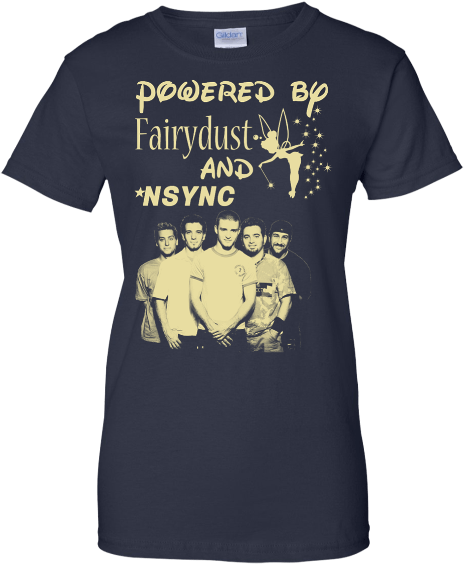 Fairydust N S Y N C Black T Shirt PNG image