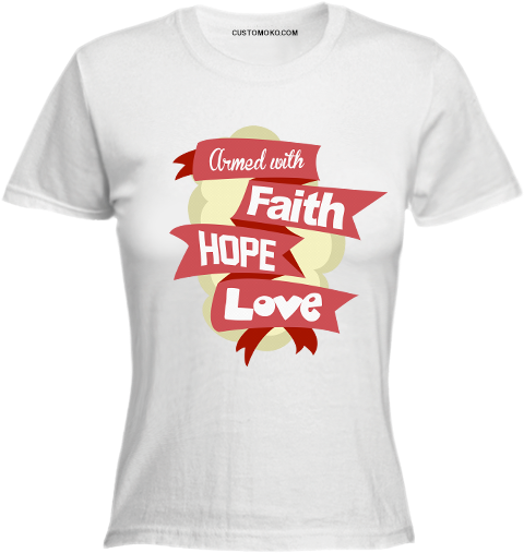 Faith Hope Love Tshirt Design PNG image