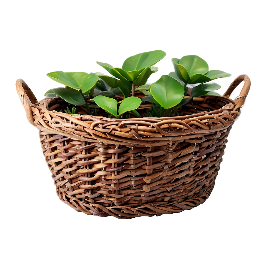 Fake Plant In Basket Png Mxv PNG image