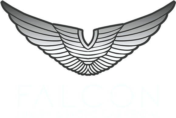 Falcon Wings Logo Luxury Car Rental PNG image