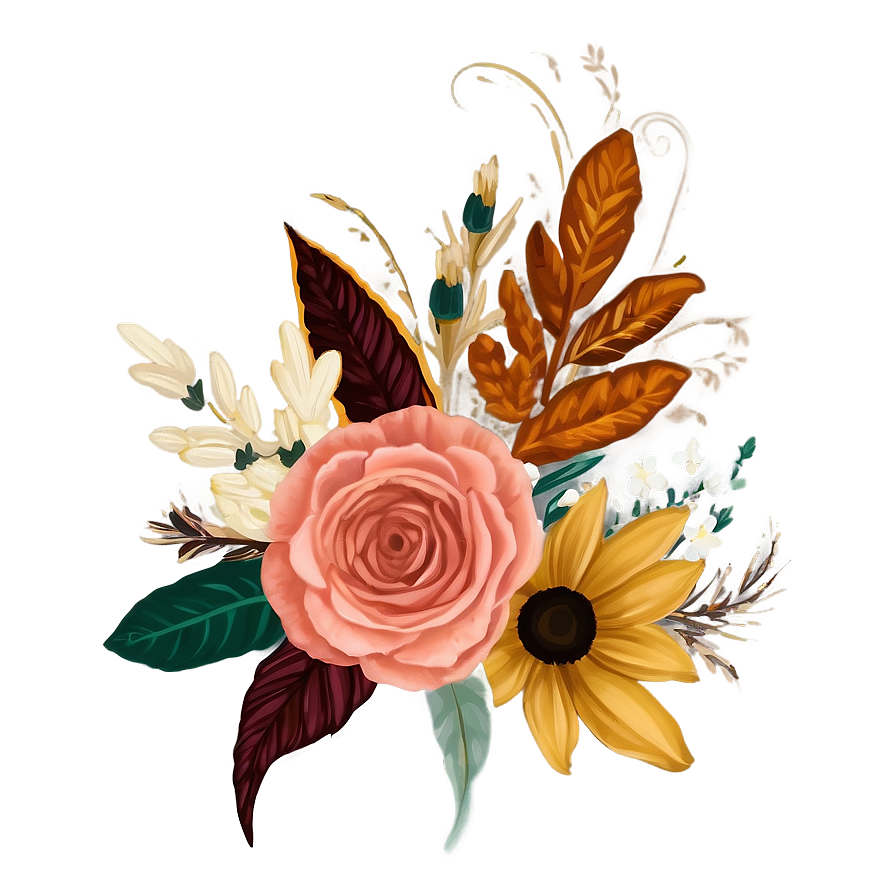 Fall Floral Magic Png 06272024 PNG image