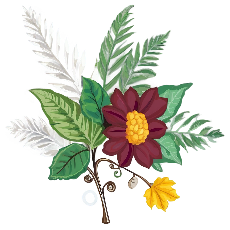 Fall Flower Harmony Png Rfm90 PNG image