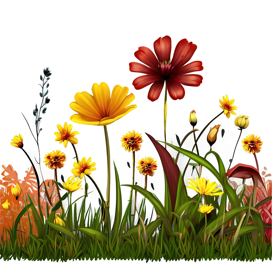 Fall Flower Meadow Png 59 PNG image