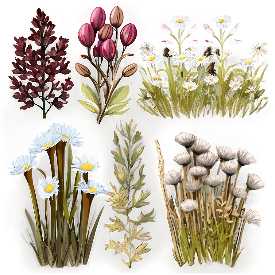 Fall Flower Meadow Png Htp PNG image