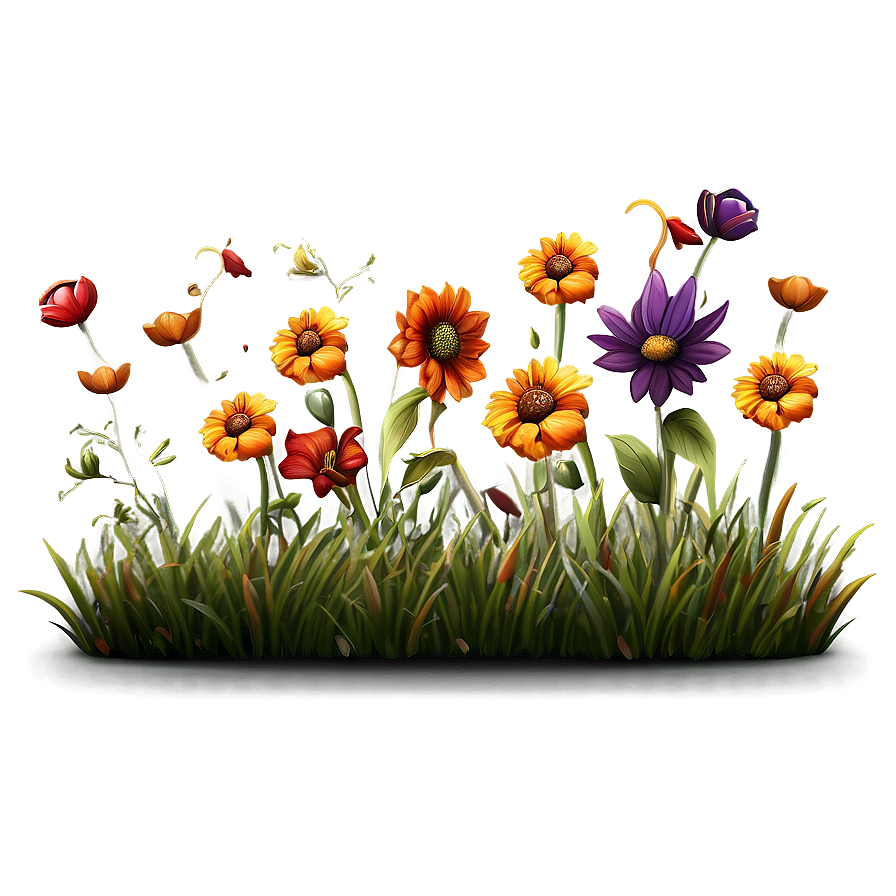 Fall Flower Meadow Png Jlp39 PNG image