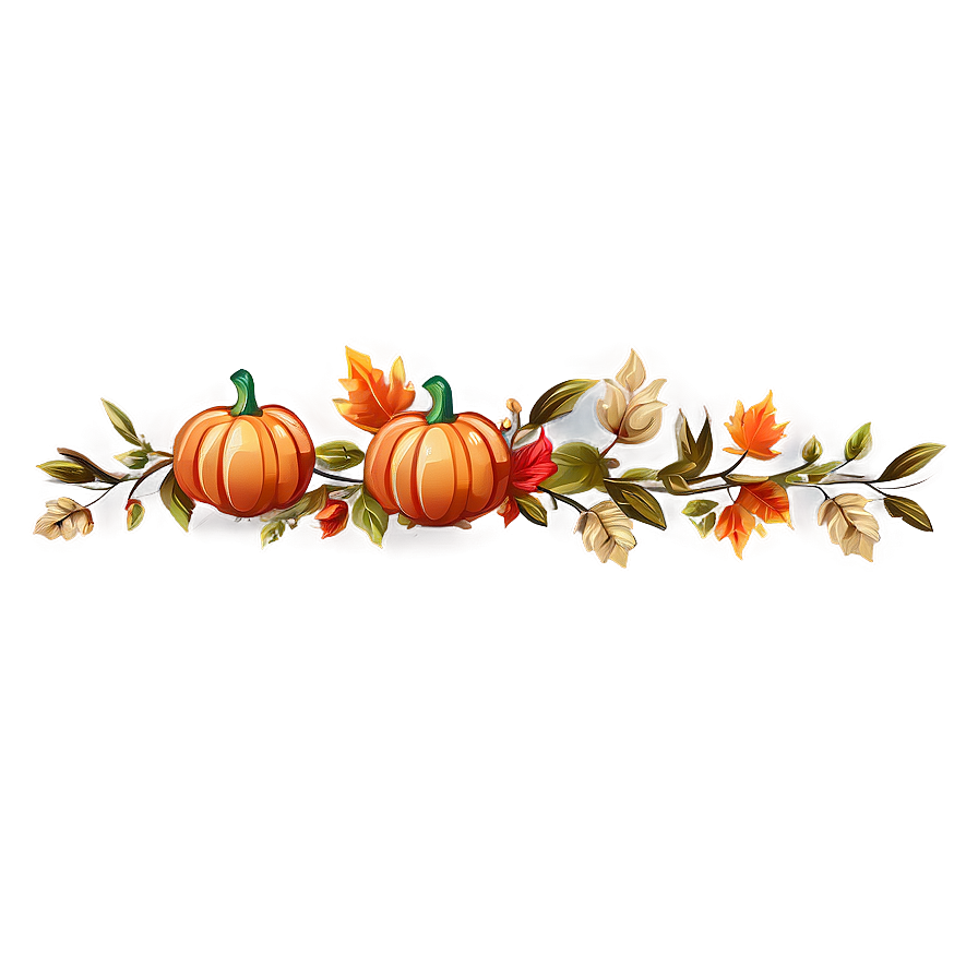 Fall Harvest Thanksgiving Border Png Tgf72 PNG image