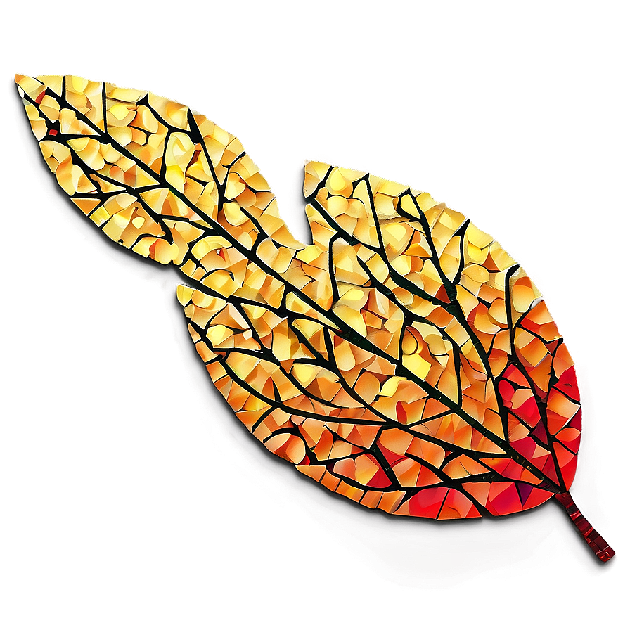 Fall Leaf Mosaic Png 05252024 PNG image