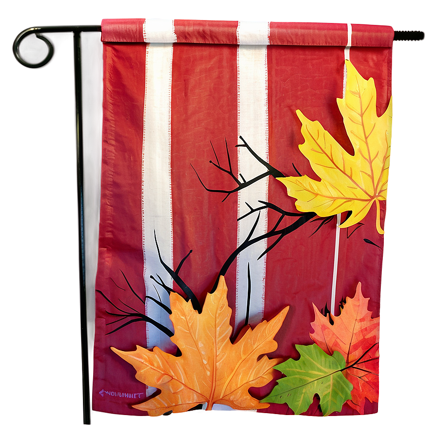 Fall Leaves Garden Flag Png 06292024 PNG image