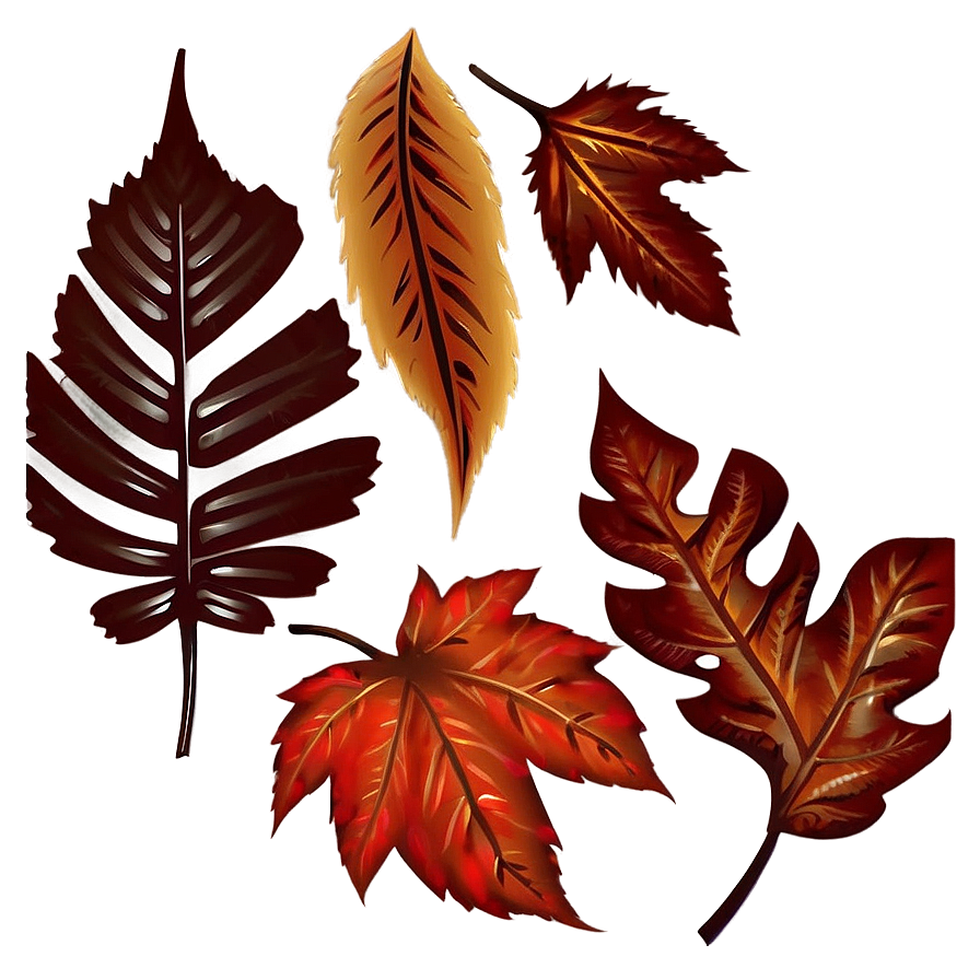 Fall Leaves Silhouette Png Pjt11 PNG image