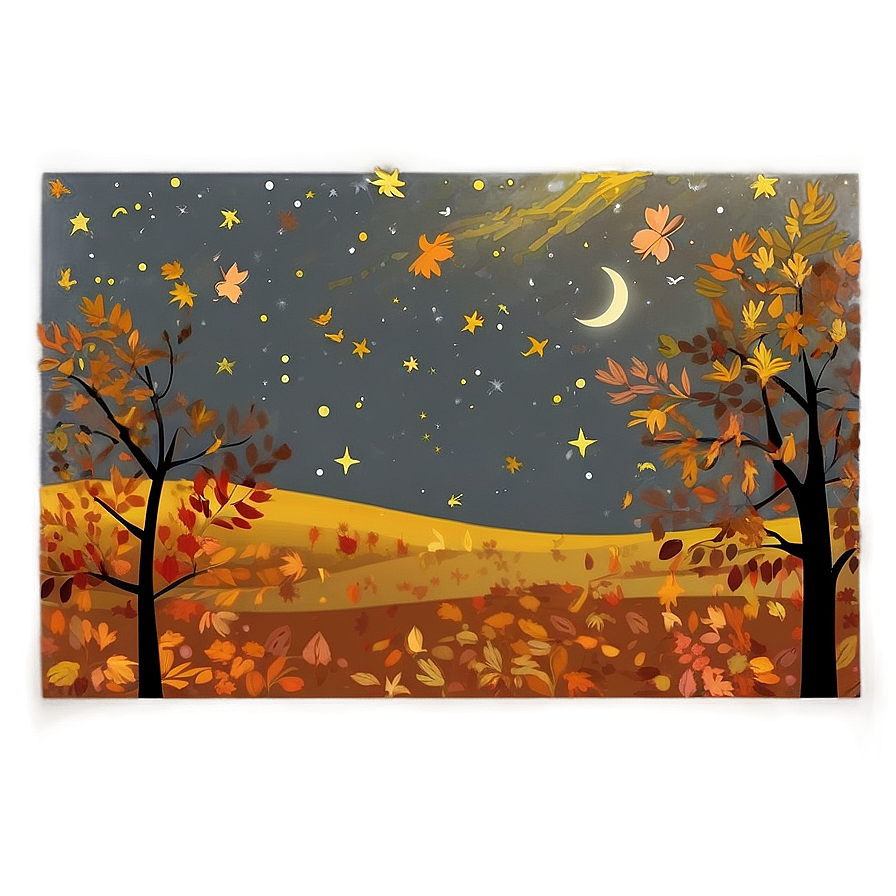 Fall Starry Night Sky Png Fid PNG image