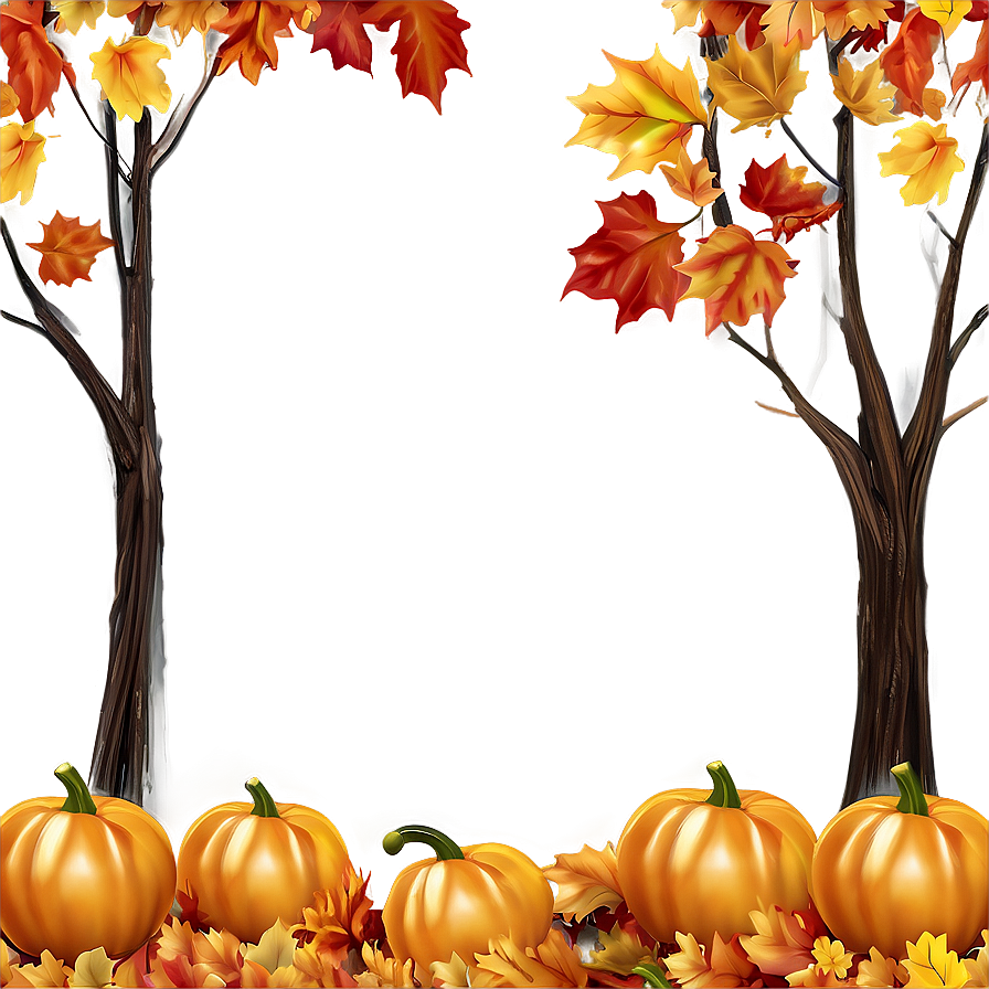 Fall Trees And Pumpkins Png 62 PNG image