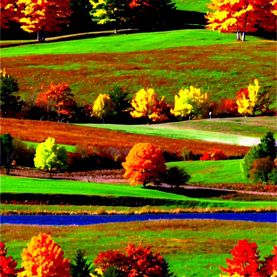 Fall Trees On Rolling Hills Png 06212024 PNG image