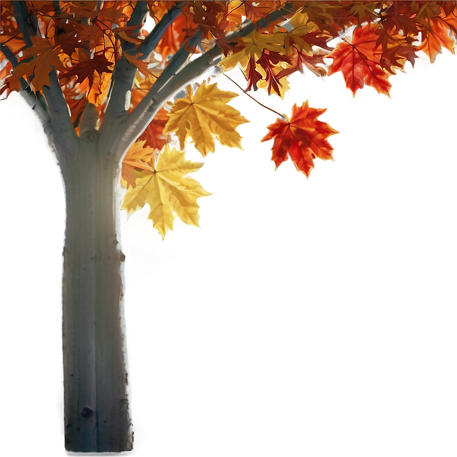 Fall Trees With Sunbeams Png Xfe PNG image