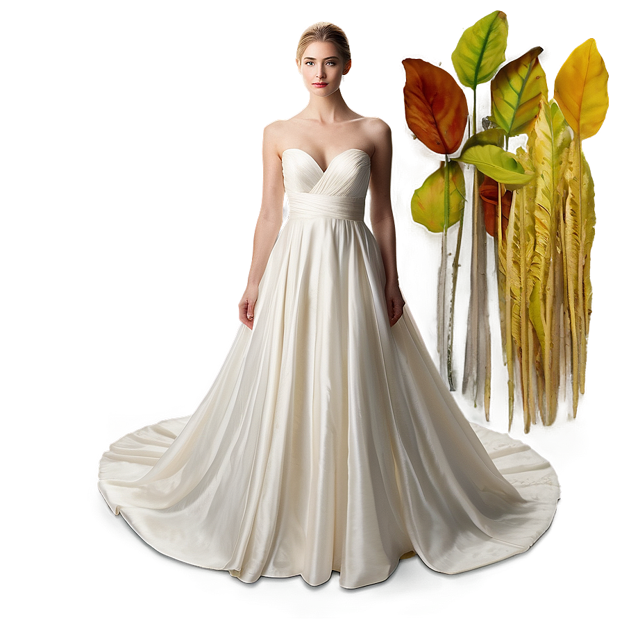 Fall Wedding Gowns Png 06262024 PNG image