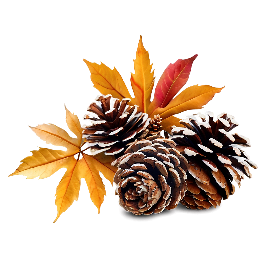 Fallen Leaves And Pinecones Png 06292024 PNG image