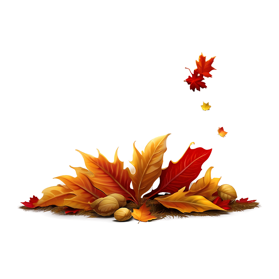 Fallen Leaves Autumn Scene Png 81 PNG image