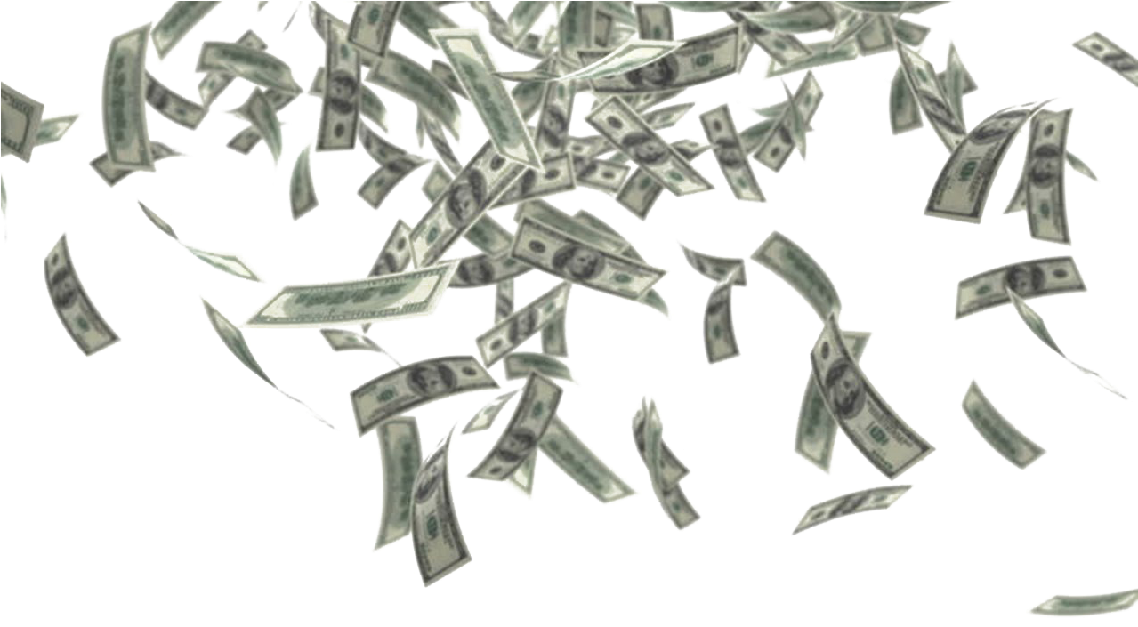 Falling Dollar Bills PNG image