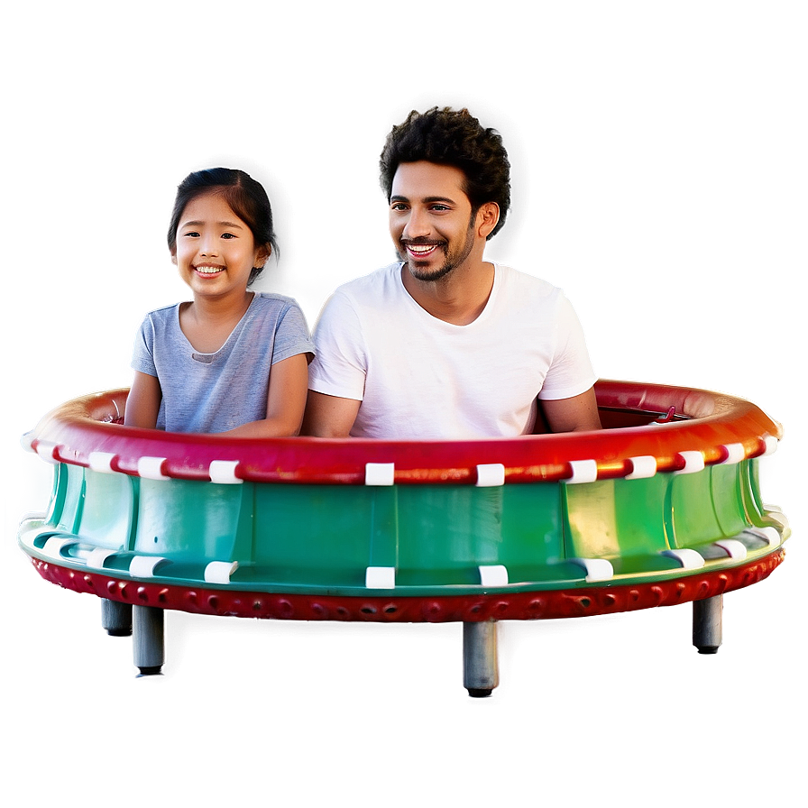 Family At Amusement Park Png Idt PNG image