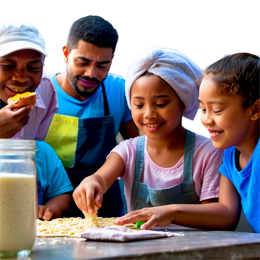 Family Baking Together Png 05042024 PNG image