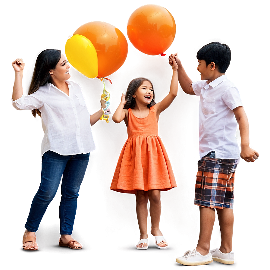 Family Celebrating Birthday Png Pha91 PNG image