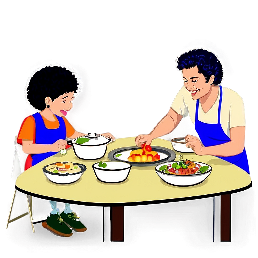 Family Dinner Cooking Png Dca53 PNG image