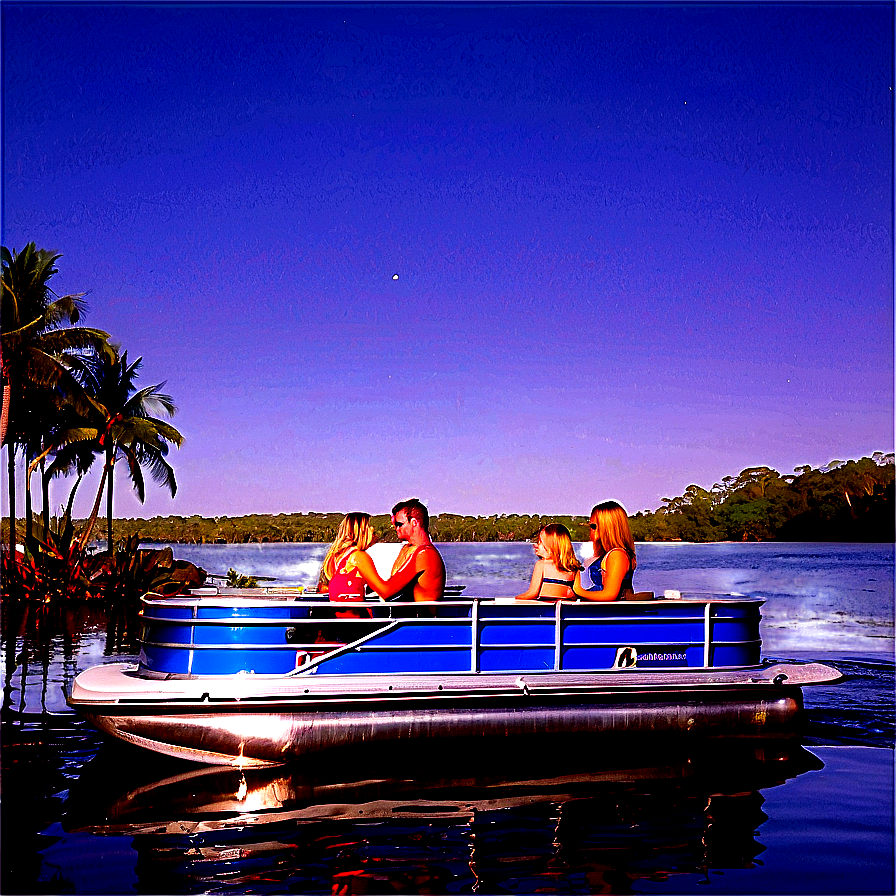 Family Fun On A Pontoon Boat Png 21 PNG image