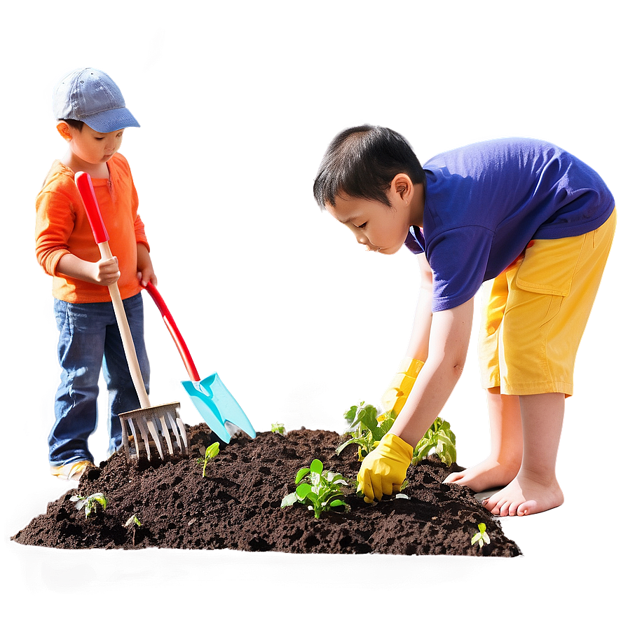 Family Gardening Activity Png 05042024 PNG image