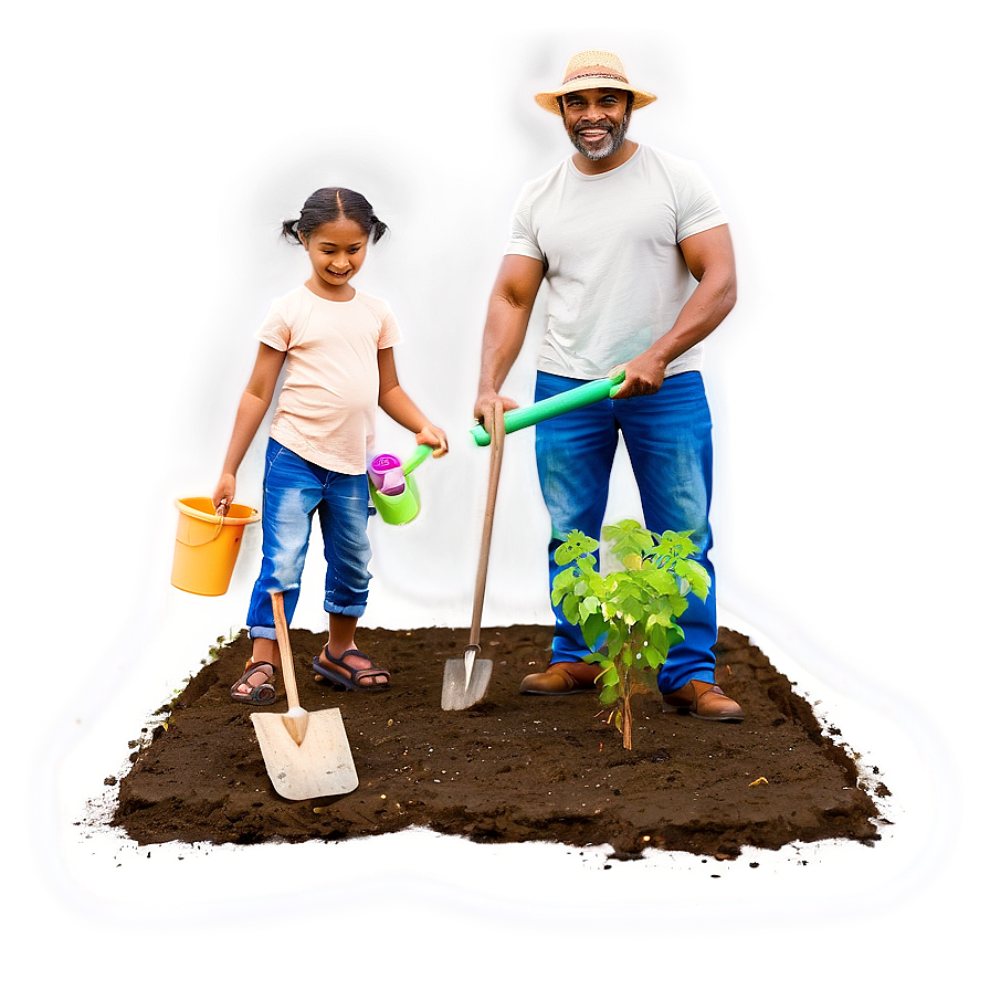 Family Gardening Activity Png Bbp82 PNG image