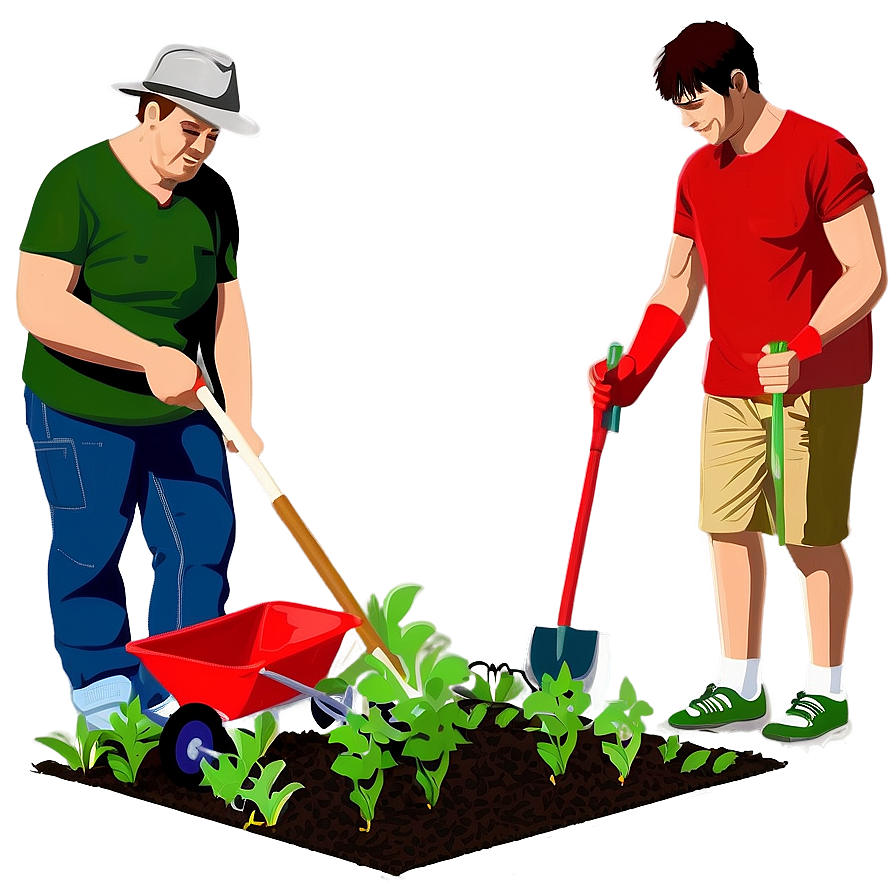 Family Gardening Clipart Png 06262024 PNG image