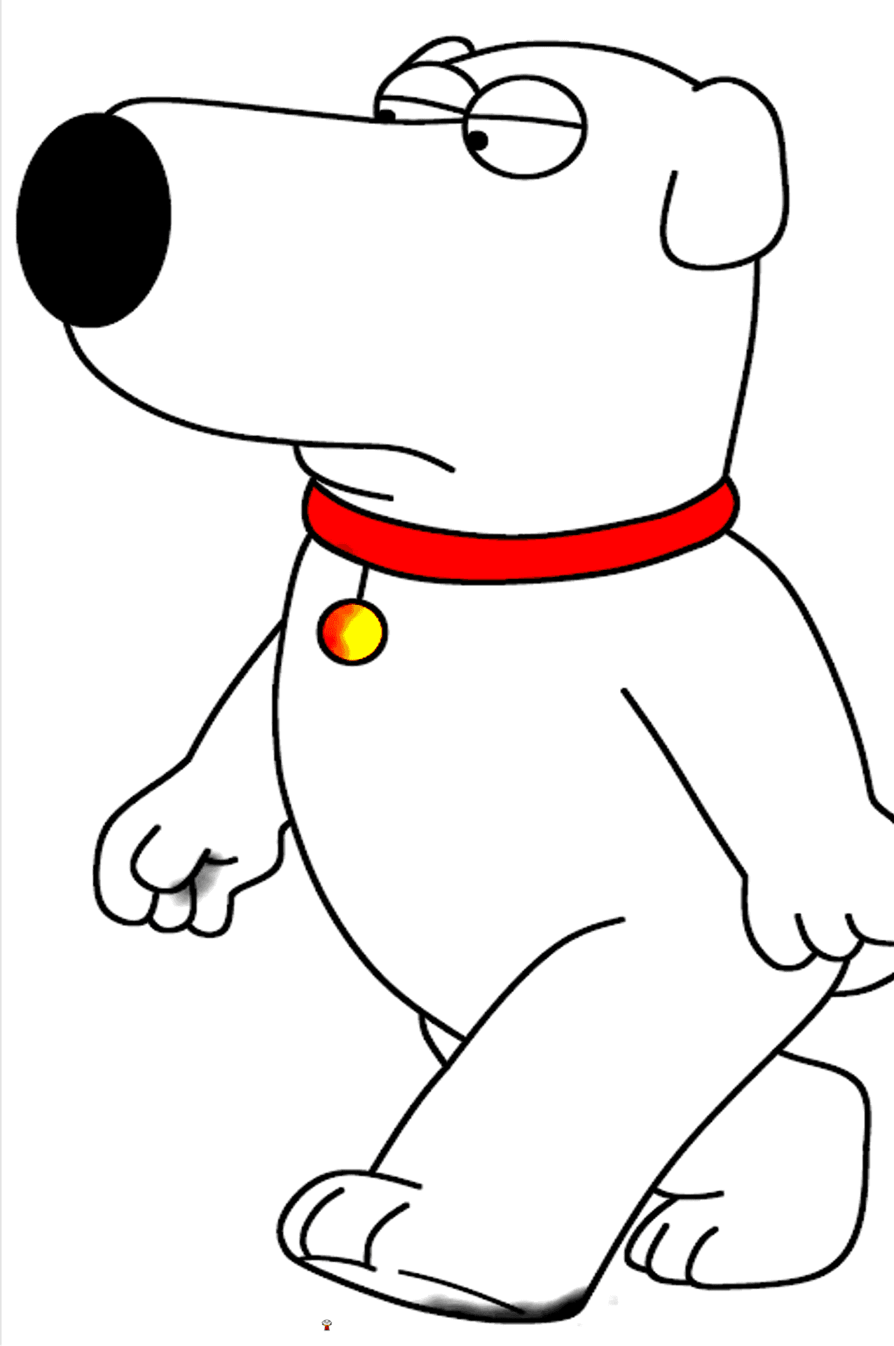 Family Guy Brian Griffin Walking PNG image