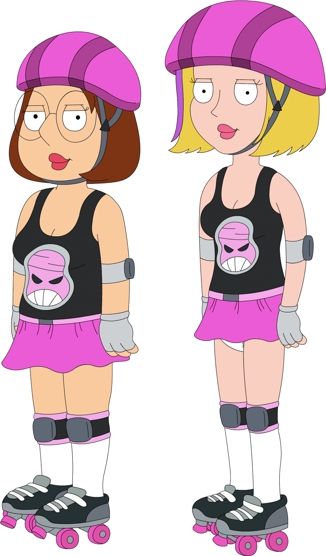 Family Guy Roller Skating Twins PNG image