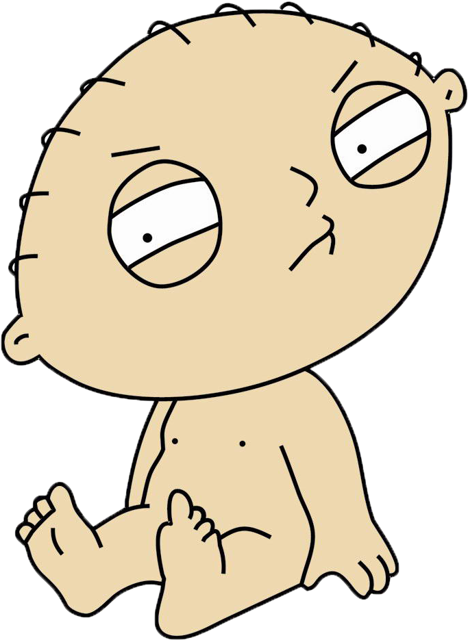 Family Guy Skeptical Baby Character PNG image