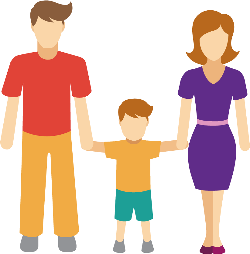 Family Holding Hands Vector PNG image