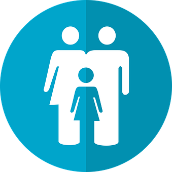 Family Icon Blue Background PNG image