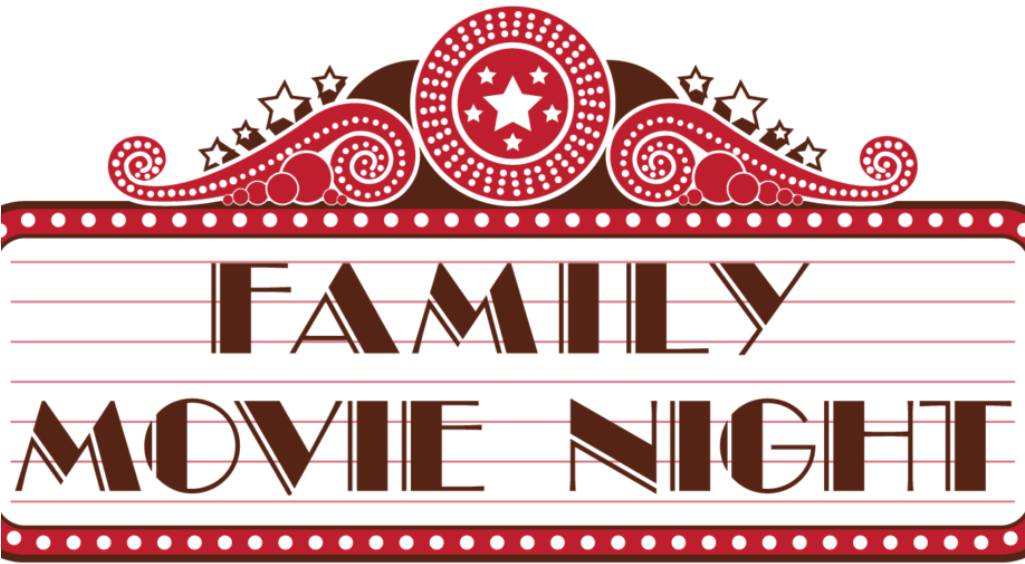 Family Movie Night Marquee Sign PNG image