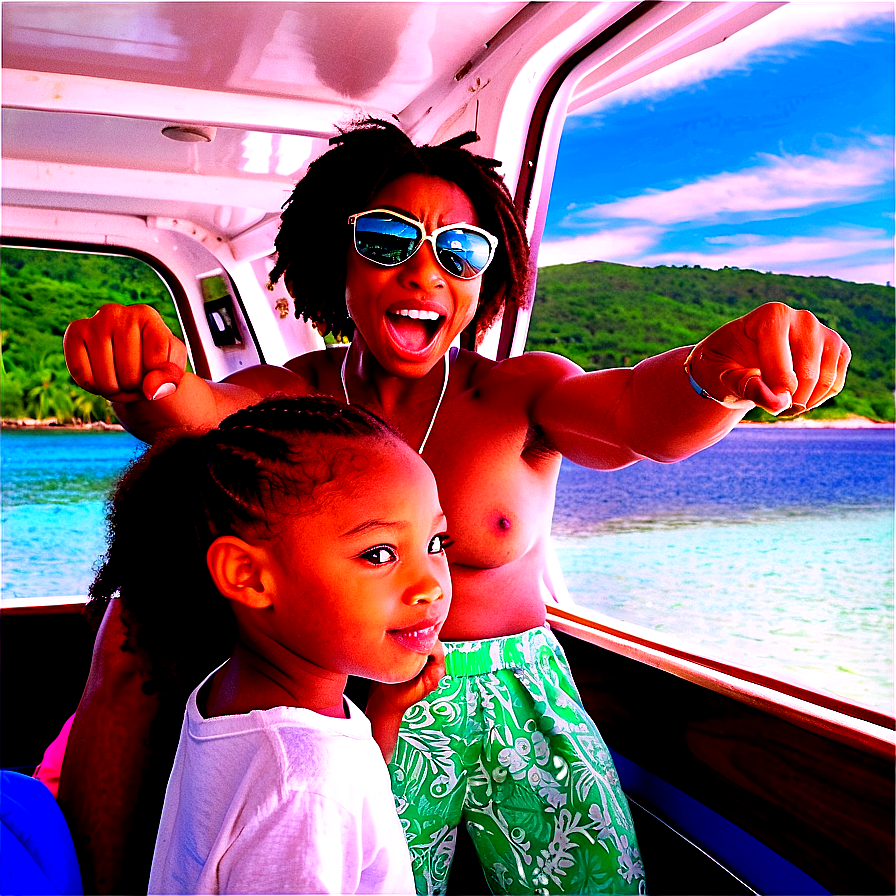 Family On A Boat Trip Png Rau PNG image